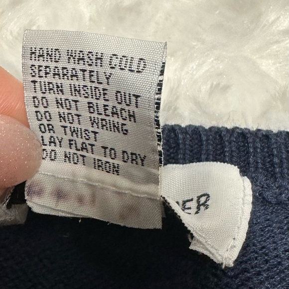 Alfred Dunner Womens Embroidered Floral Blue Short Sleeve Pullover Sweater - Picture 10 of 11